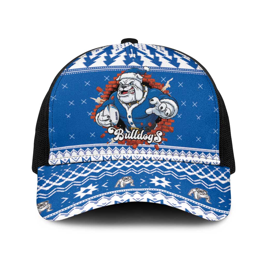 Angry Santa Bulldog Baseball Net Cap Christmas Rugby League Spirit - Aussie Hoodie