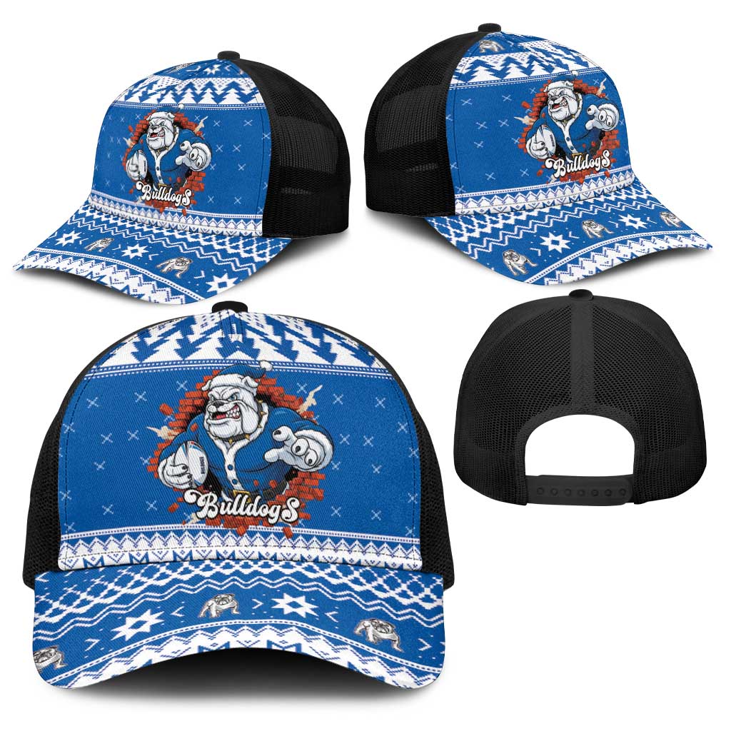 Angry Santa Bulldog Baseball Net Cap Christmas Rugby League Spirit - Aussie Hoodie