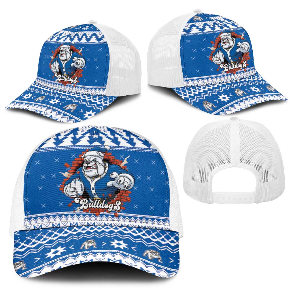 Angry Santa Bulldog Baseball Net Cap Christmas Rugby League Spirit - Aussie Hoodie