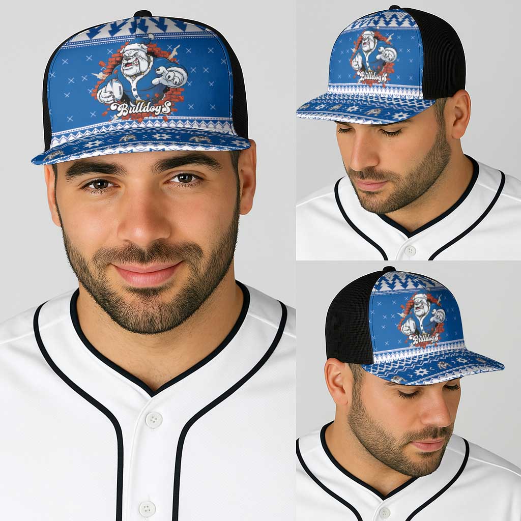 Angry Santa Bulldog Baseball Net Cap Christmas Rugby League Spirit - Aussie Hoodie