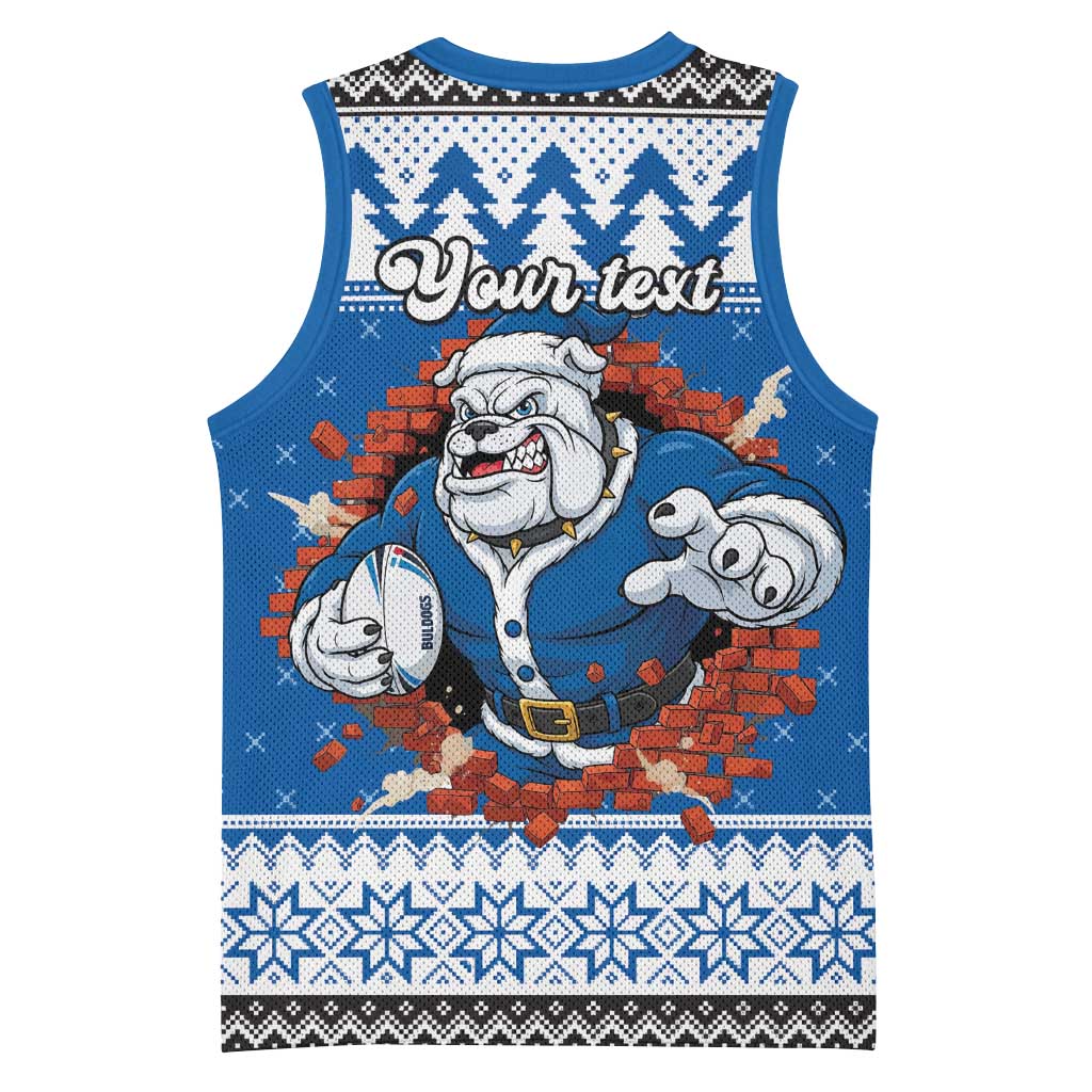 Angry Santa Bulldog Personalized Basketball Jersey Christmas Rugby League Spirit - Aussie Hoodie