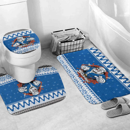 Angry Santa Bulldog Personalized Bathroom Set Christmas Rugby League Spirit - Aussie Hoodie