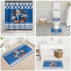 Angry Santa Bulldog Personalized Bathroom Set Christmas Rugby League Spirit - Aussie Hoodie