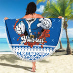 Angry Santa Bulldog Personalized Beach Blanket Christmas Rugby League Spirit - Aussie Hoodie