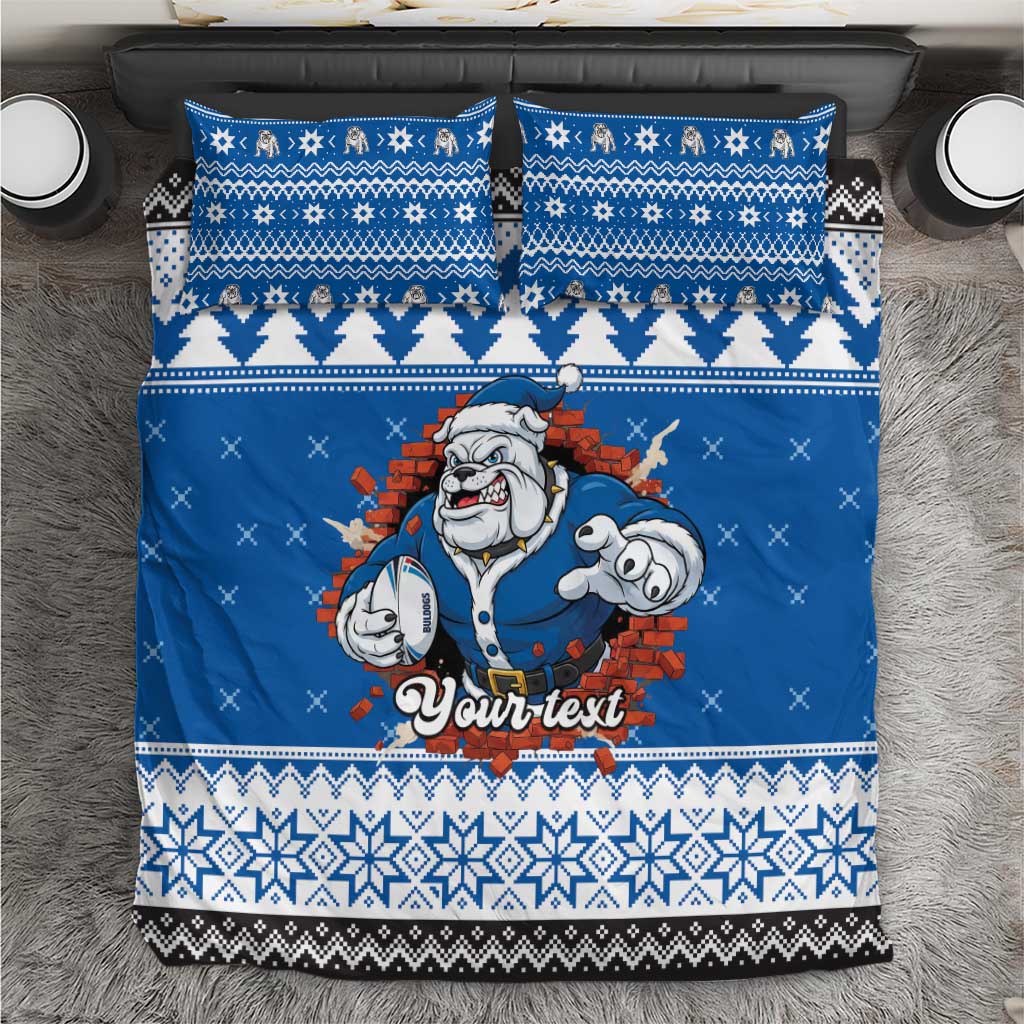 Angry Santa Bulldog Personalized Bedding Set Christmas Rugby League Spirit - Aussie Hoodie