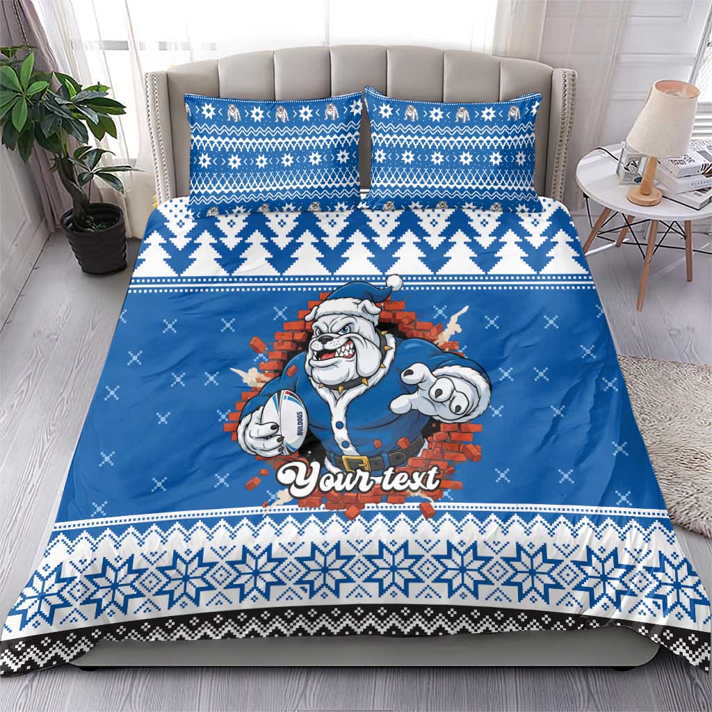 Angry Santa Bulldog Personalized Bedding Set Christmas Rugby League Spirit - Aussie Hoodie