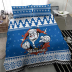 Angry Santa Bulldog Personalized Bedding Set Christmas Rugby League Spirit - Aussie Hoodie