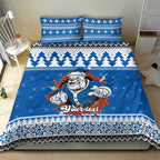 Angry Santa Bulldog Personalized Bedding Set Christmas Rugby League Spirit - Aussie Hoodie