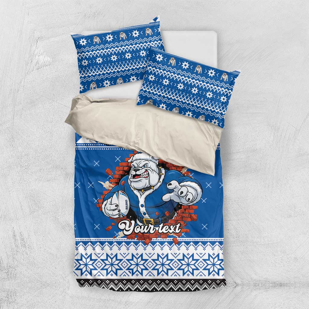 Angry Santa Bulldog Personalized Bedding Set Christmas Rugby League Spirit - Aussie Hoodie
