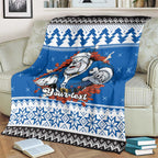 Angry Santa Bulldog Personalized Blanket Christmas Rugby League Spirit - Aussie Hoodie
