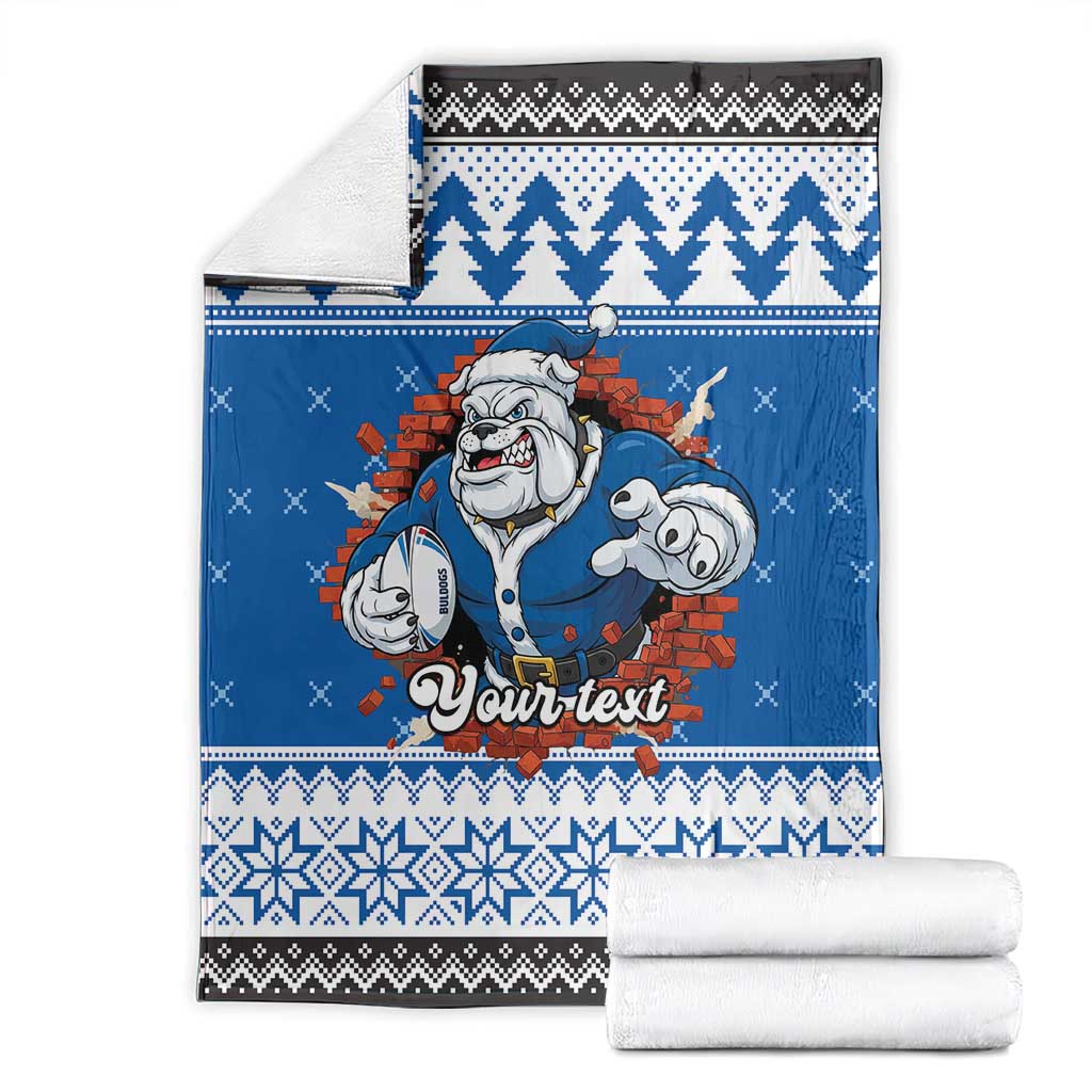 Angry Santa Bulldog Personalized Blanket Christmas Rugby League Spirit - Aussie Hoodie