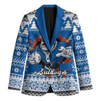 Angry Santa Bulldog Personalized Blazer Christmas Rugby League Spirit - Aussie Hoodie