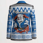Angry Santa Bulldog Personalized Blazer Christmas Rugby League Spirit - Aussie Hoodie