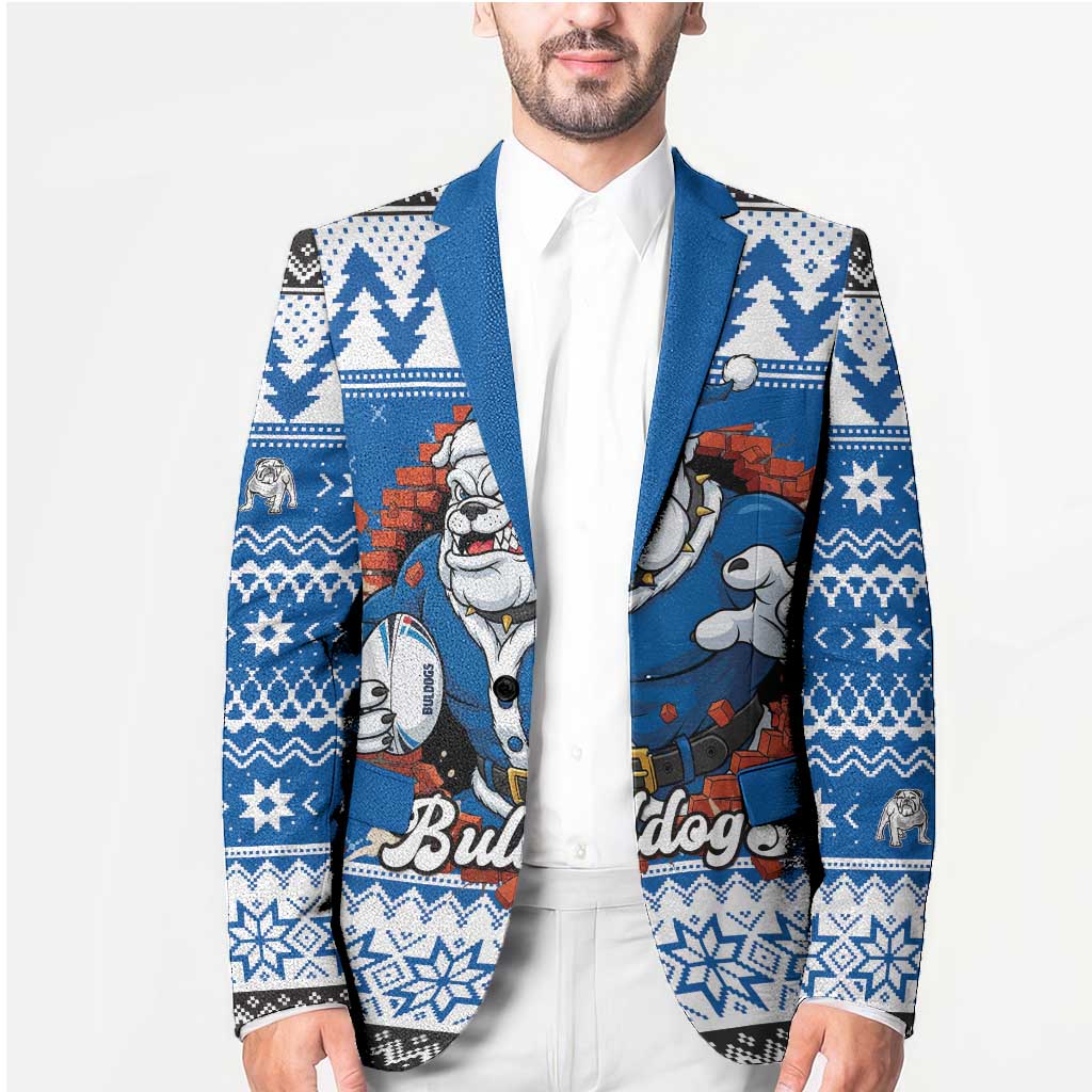 Angry Santa Bulldog Personalized Blazer Christmas Rugby League Spirit - Aussie Hoodie