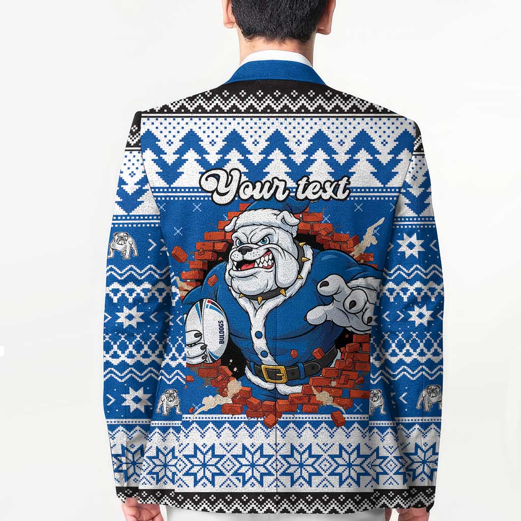 Angry Santa Bulldog Personalized Blazer Christmas Rugby League Spirit - Aussie Hoodie