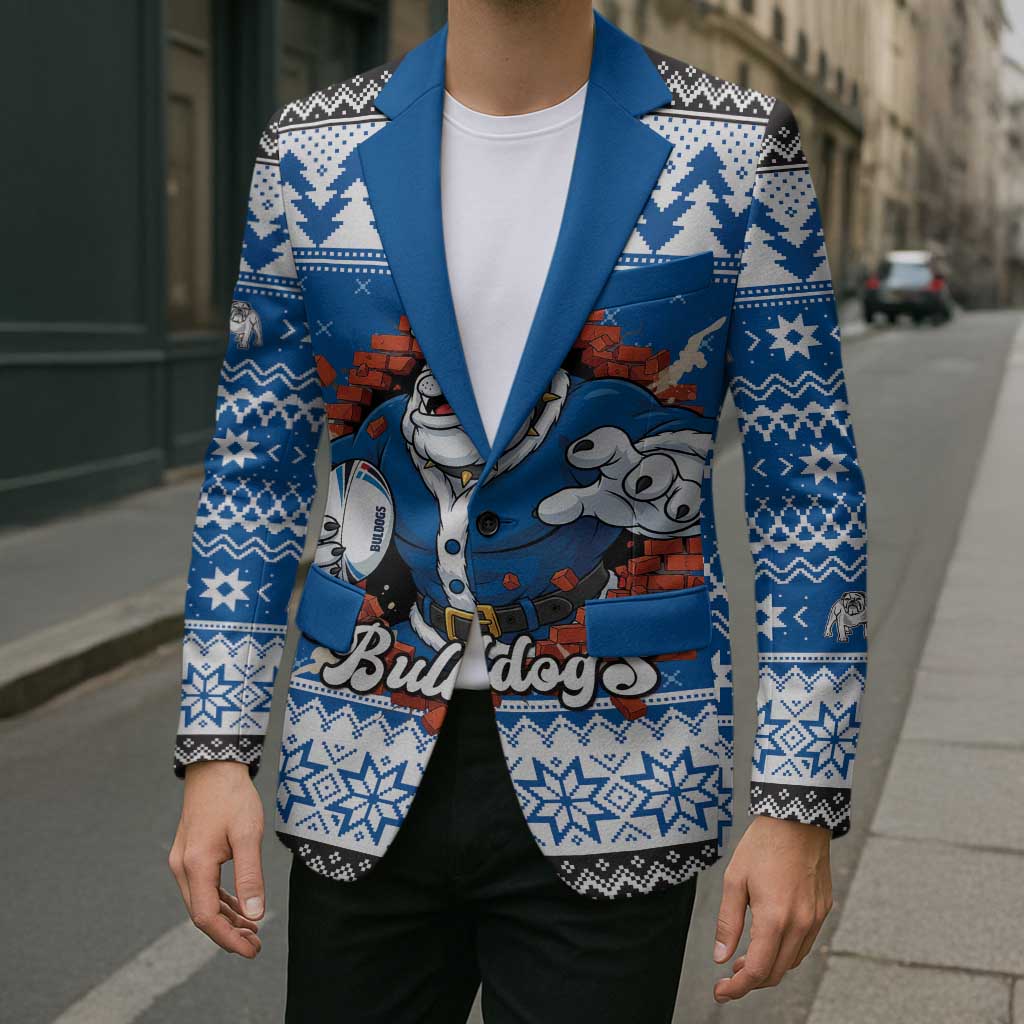 Angry Santa Bulldog Personalized Blazer Christmas Rugby League Spirit - Aussie Hoodie