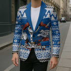 Angry Santa Bulldog Personalized Blazer Christmas Rugby League Spirit - Aussie Hoodie