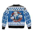 Angry Santa Bulldog Personalized Bomber Jacket Christmas Rugby League Spirit - Aussie Hoodie