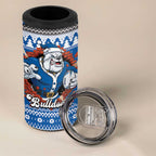 Angry Santa Bulldog Personalized 4 in 1 Can Cooler Tumbler Christmas Rugby League Spirit - Aussie Hoodie