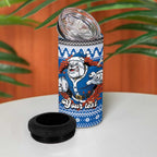 Angry Santa Bulldog Personalized 4 in 1 Can Cooler Tumbler Christmas Rugby League Spirit - Aussie Hoodie
