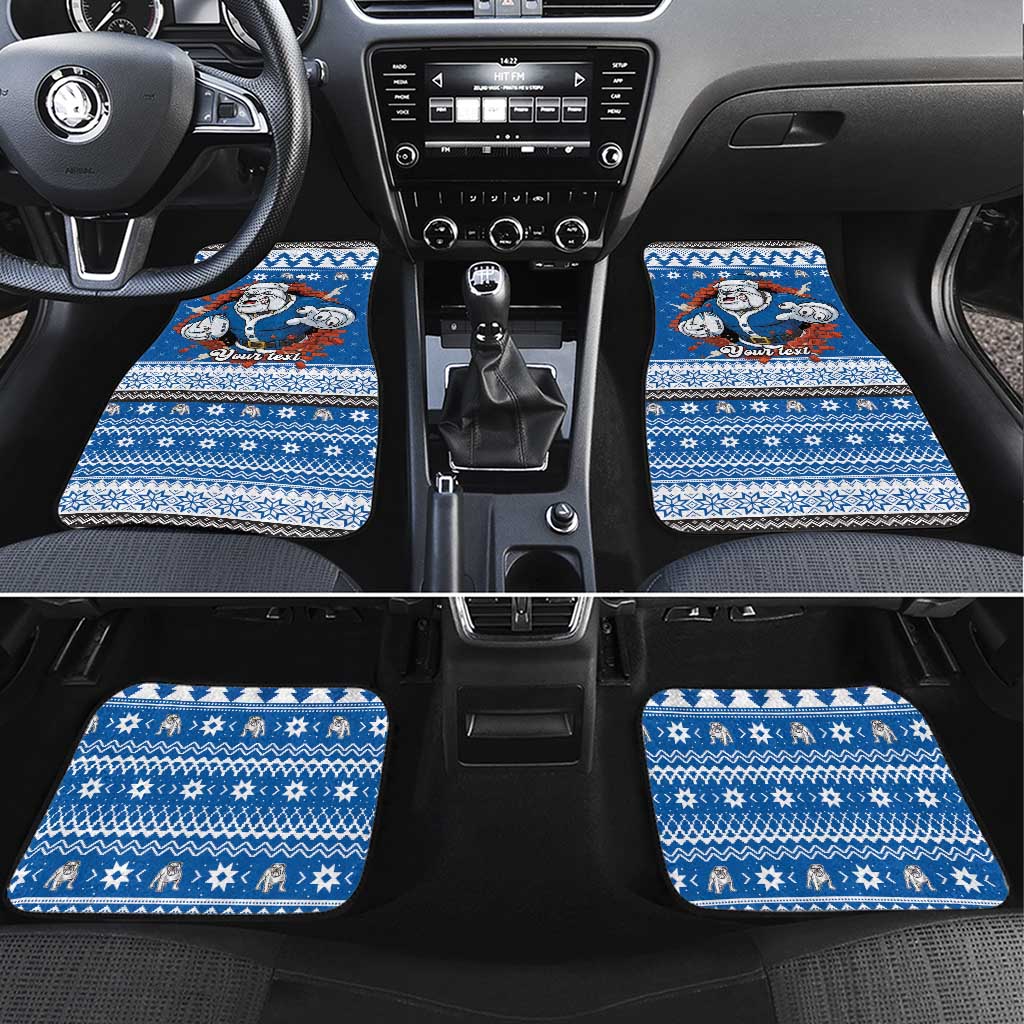 Angry Santa Bulldog Personalized Car Mats Christmas Rugby League Spirit - Aussie Hoodie