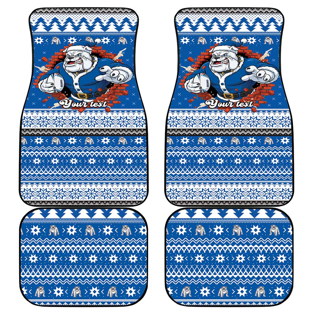 Angry Santa Bulldog Personalized Car Mats Christmas Rugby League Spirit - Aussie Hoodie