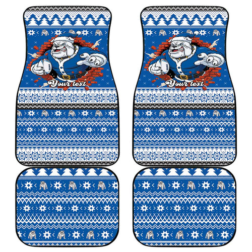 Angry Santa Bulldog Personalized Car Mats Christmas Rugby League Spirit - Aussie Hoodie