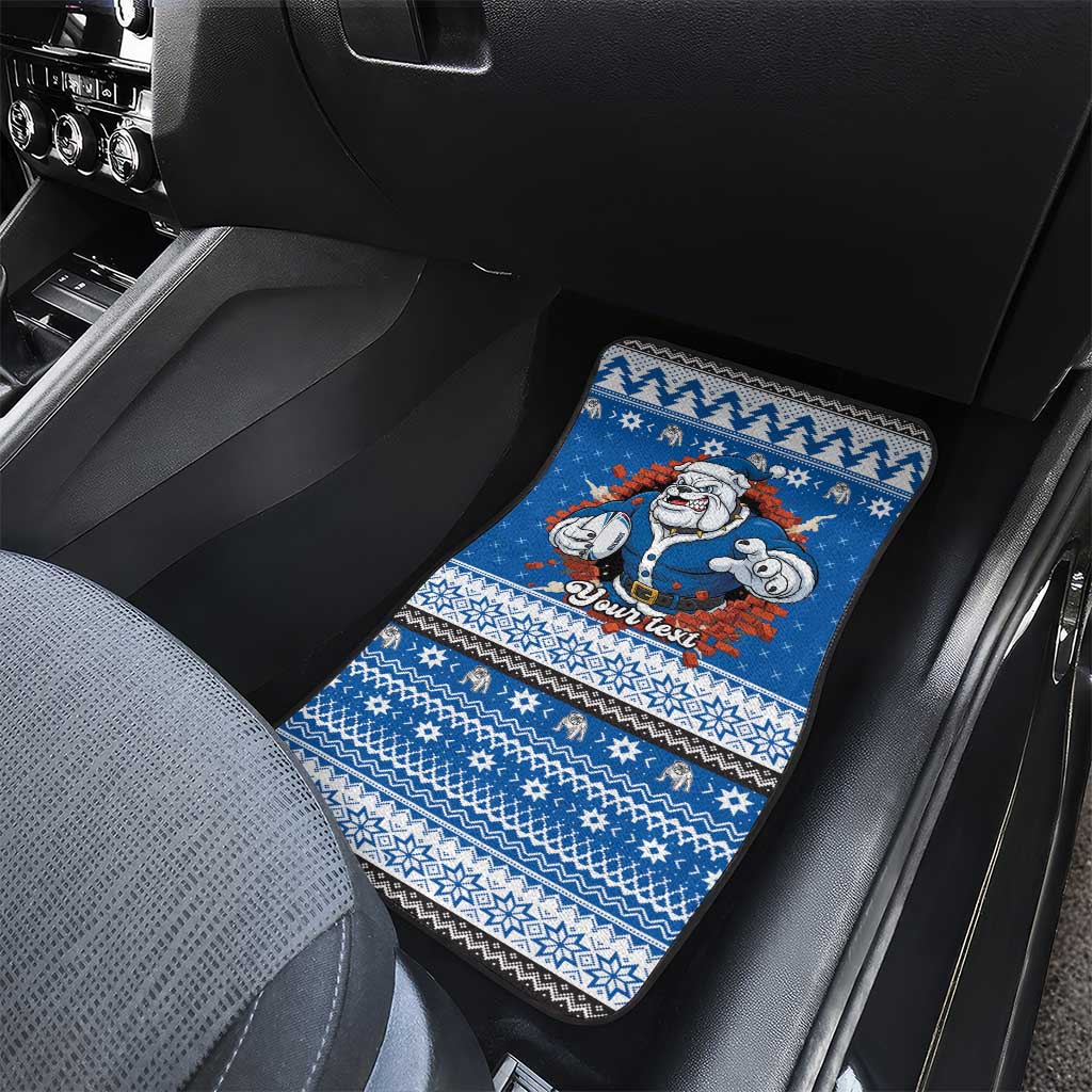 Angry Santa Bulldog Personalized Car Mats Christmas Rugby League Spirit - Aussie Hoodie