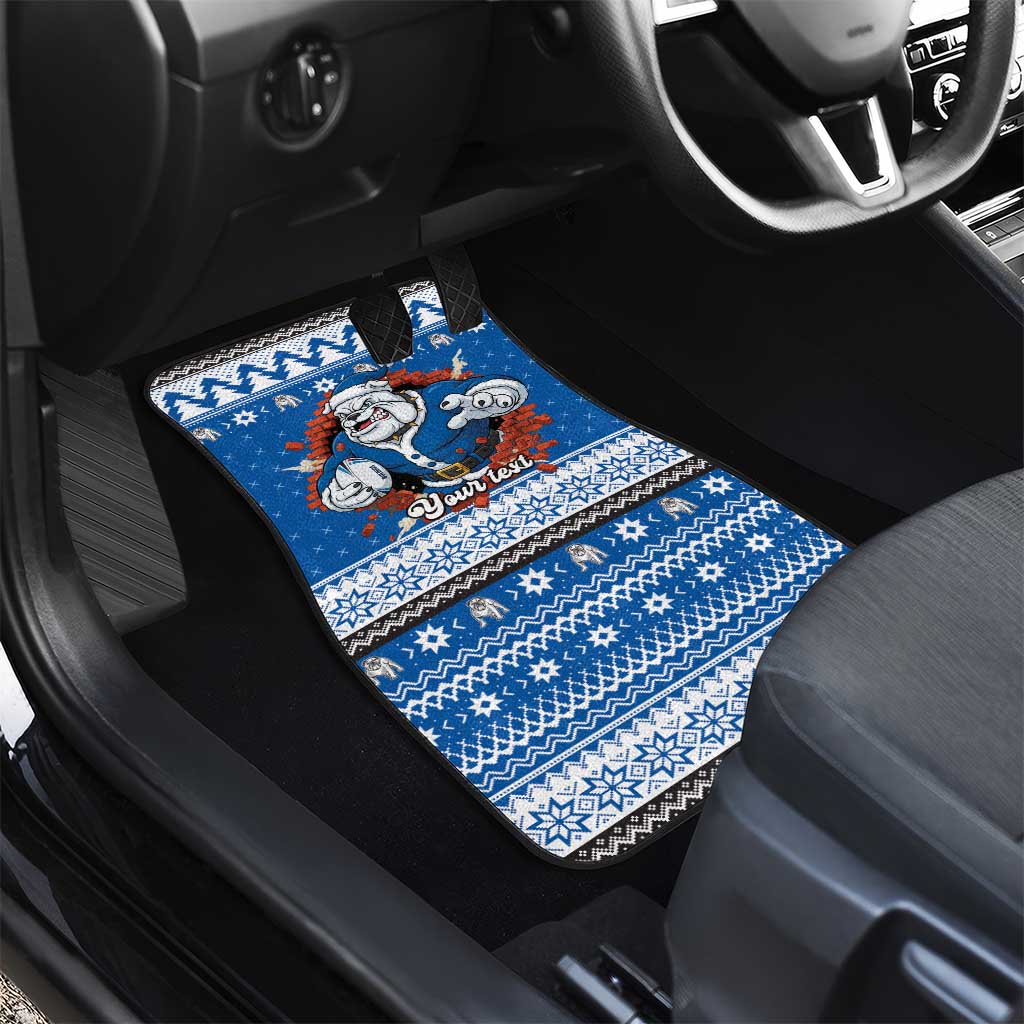Angry Santa Bulldog Personalized Car Mats Christmas Rugby League Spirit - Aussie Hoodie