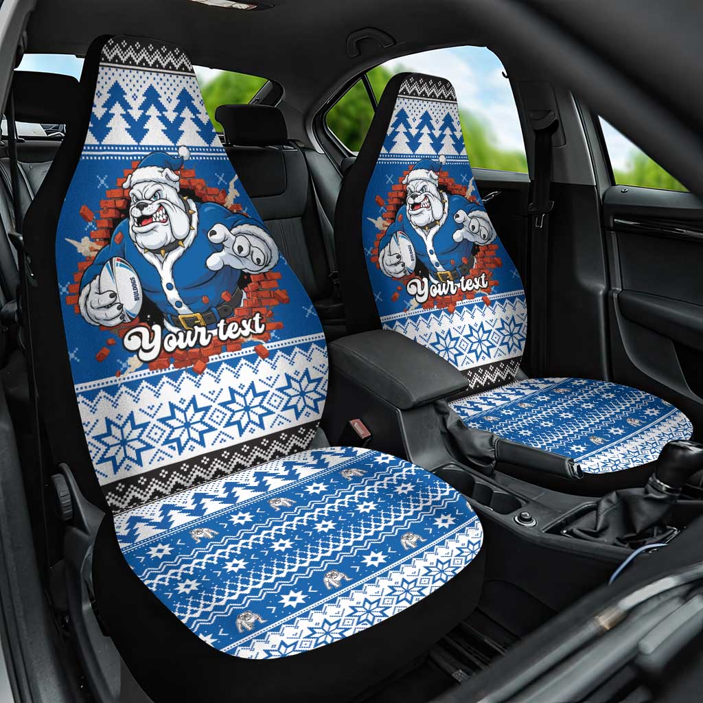 Angry Santa Bulldog Personalized Car Seat Cover Christmas Rugby League Spirit - Aussie Hoodie