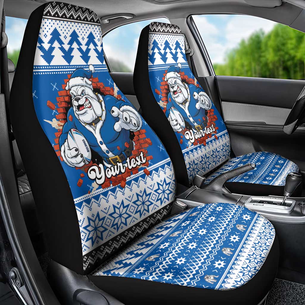 Angry Santa Bulldog Personalized Car Seat Cover Christmas Rugby League Spirit - Aussie Hoodie