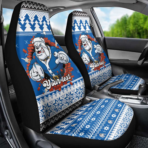 Angry Santa Bulldog Personalized Car Seat Cover Christmas Rugby League Spirit - Aussie Hoodie