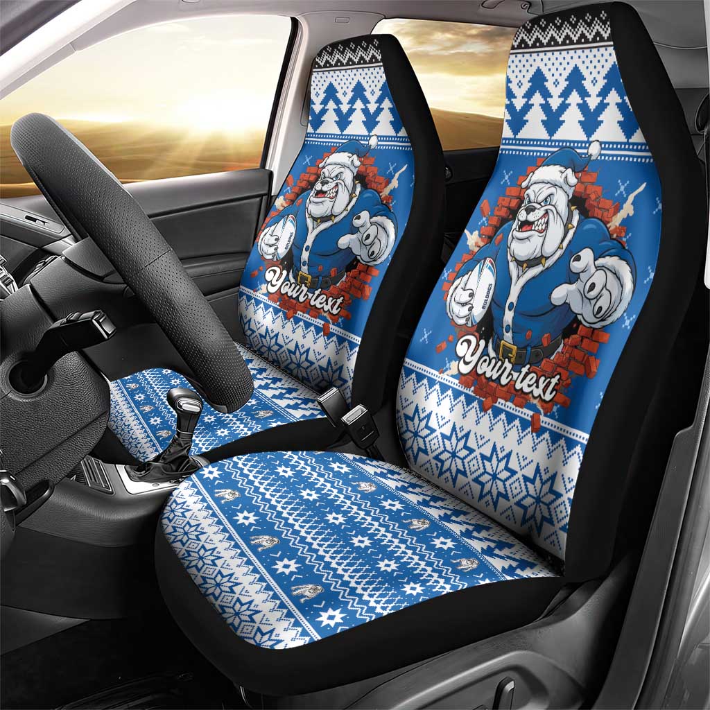 Angry Santa Bulldog Personalized Car Seat Cover Christmas Rugby League Spirit - Aussie Hoodie