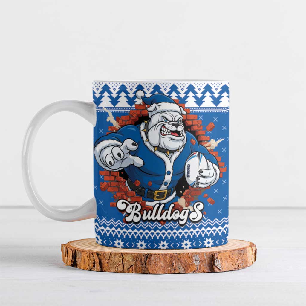 Angry Santa Bulldog Personalized Ceramic Mug Christmas Rugby League Spirit - Aussie Hoodie