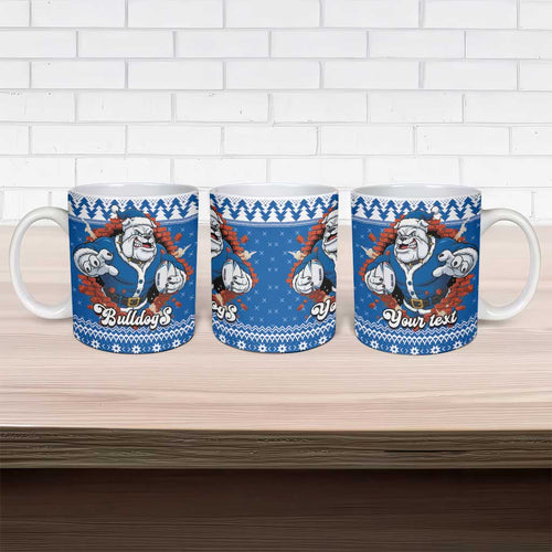 Angry Santa Bulldog Personalized Ceramic Mug Christmas Rugby League Spirit - Aussie Hoodie