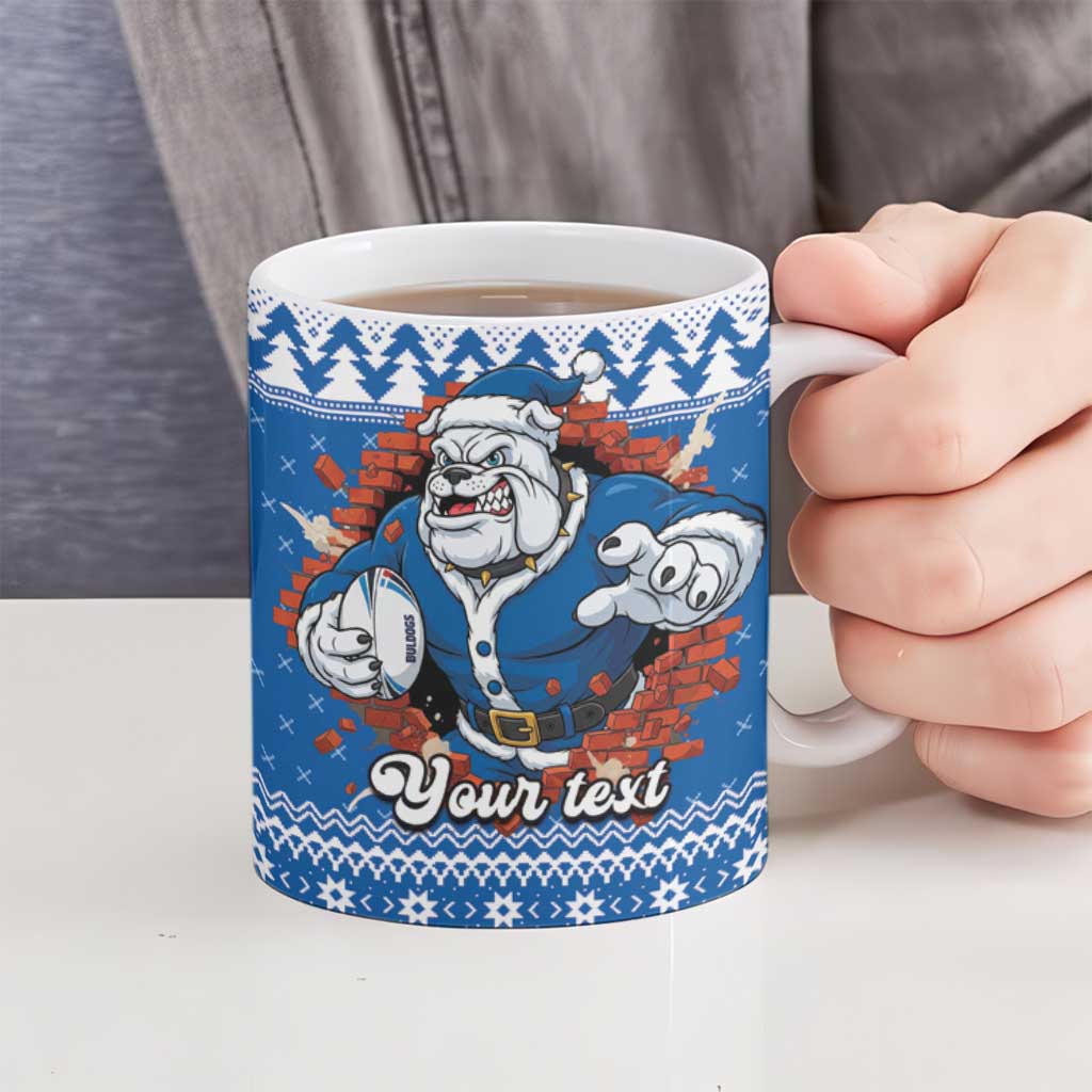 Angry Santa Bulldog Personalized Ceramic Mug Christmas Rugby League Spirit - Aussie Hoodie
