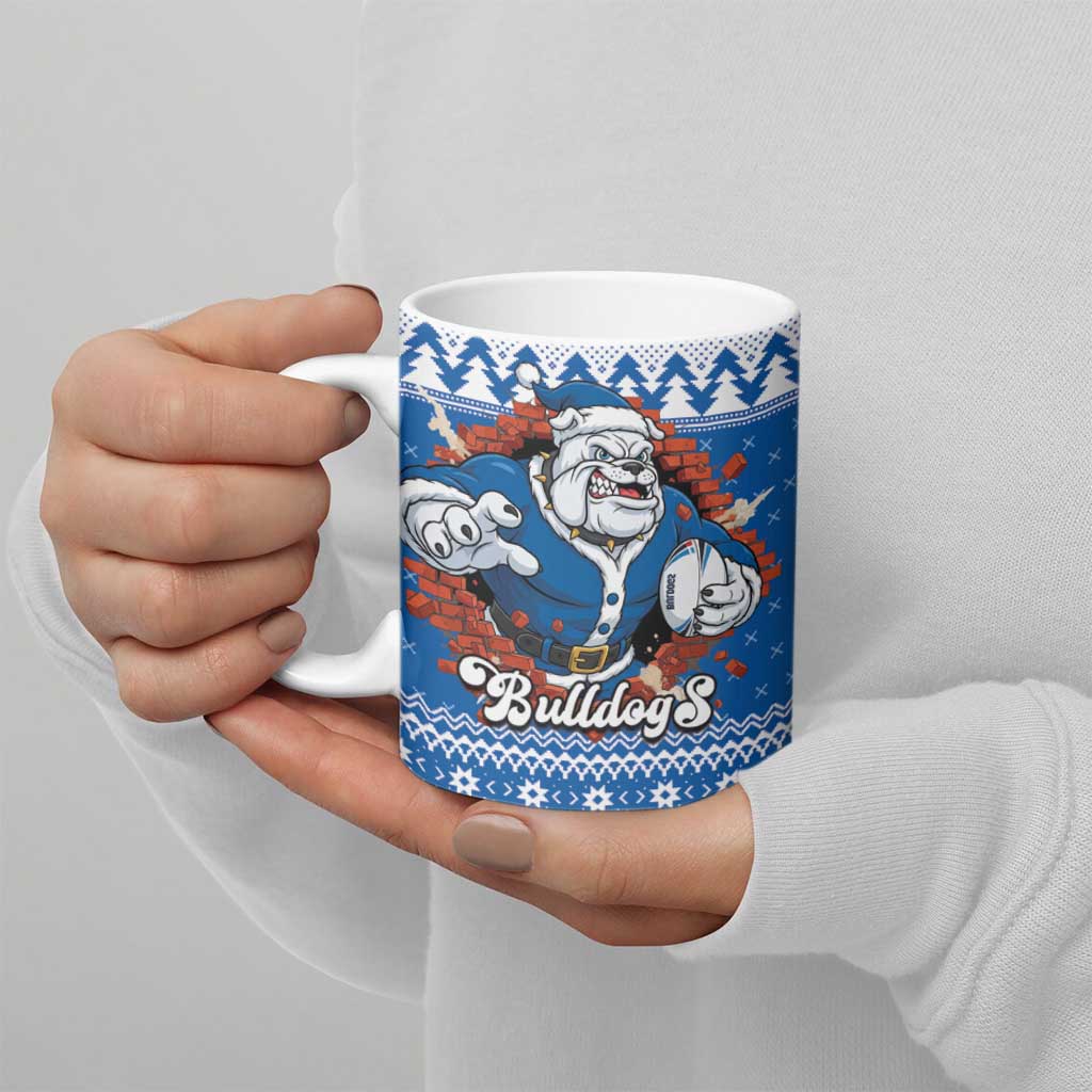 Angry Santa Bulldog Personalized Ceramic Mug Christmas Rugby League Spirit - Aussie Hoodie