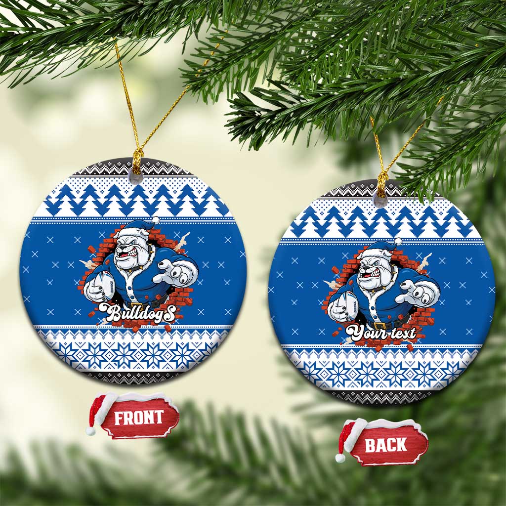 Angry Santa Bulldog Personalized Ceramic Ornament Christmas Rugby League Spirit - Aussie Hoodie