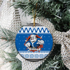 Angry Santa Bulldog Personalized Ceramic Ornament Christmas Rugby League Spirit - Aussie Hoodie