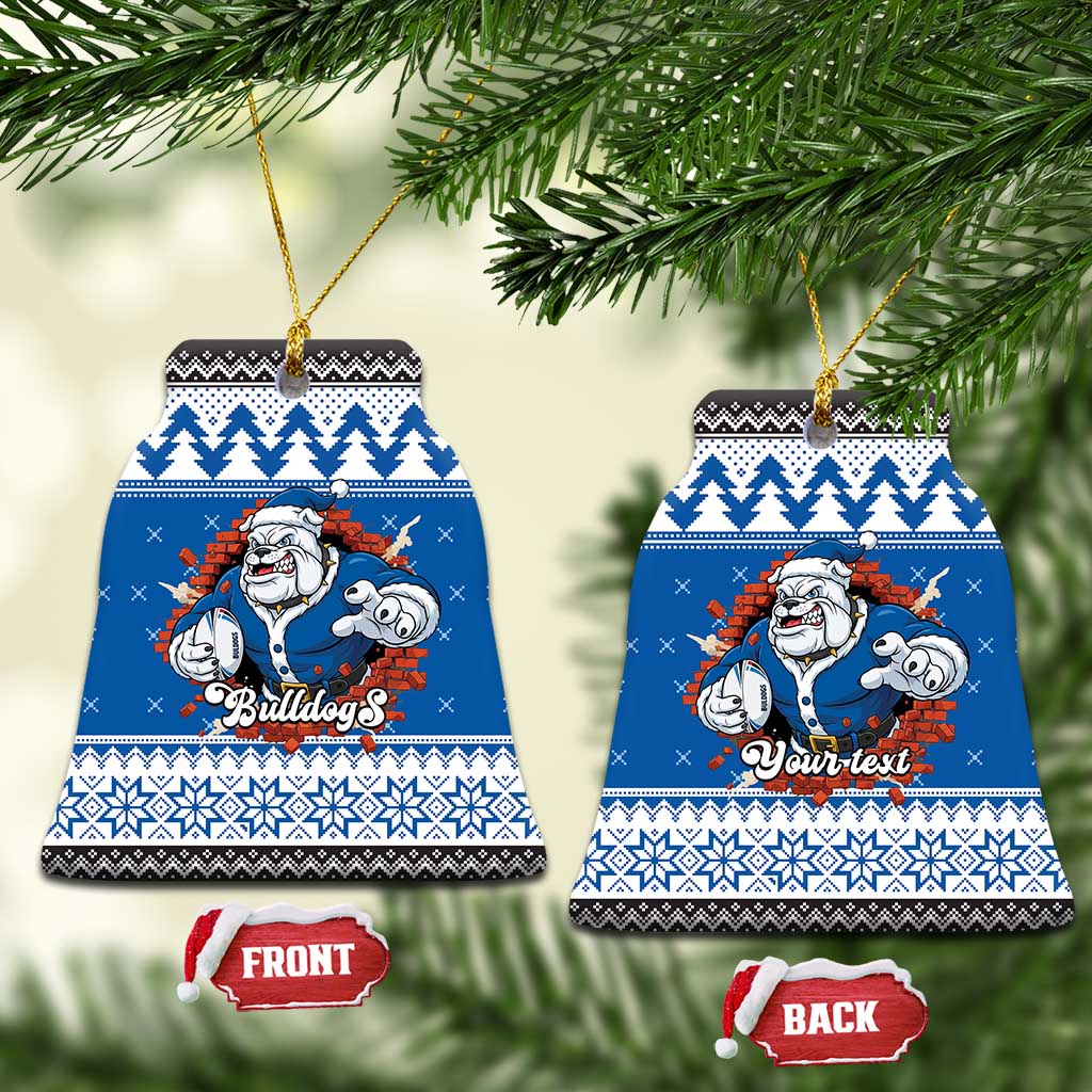 Angry Santa Bulldog Personalized Ceramic Ornament Christmas Rugby League Spirit - Aussie Hoodie