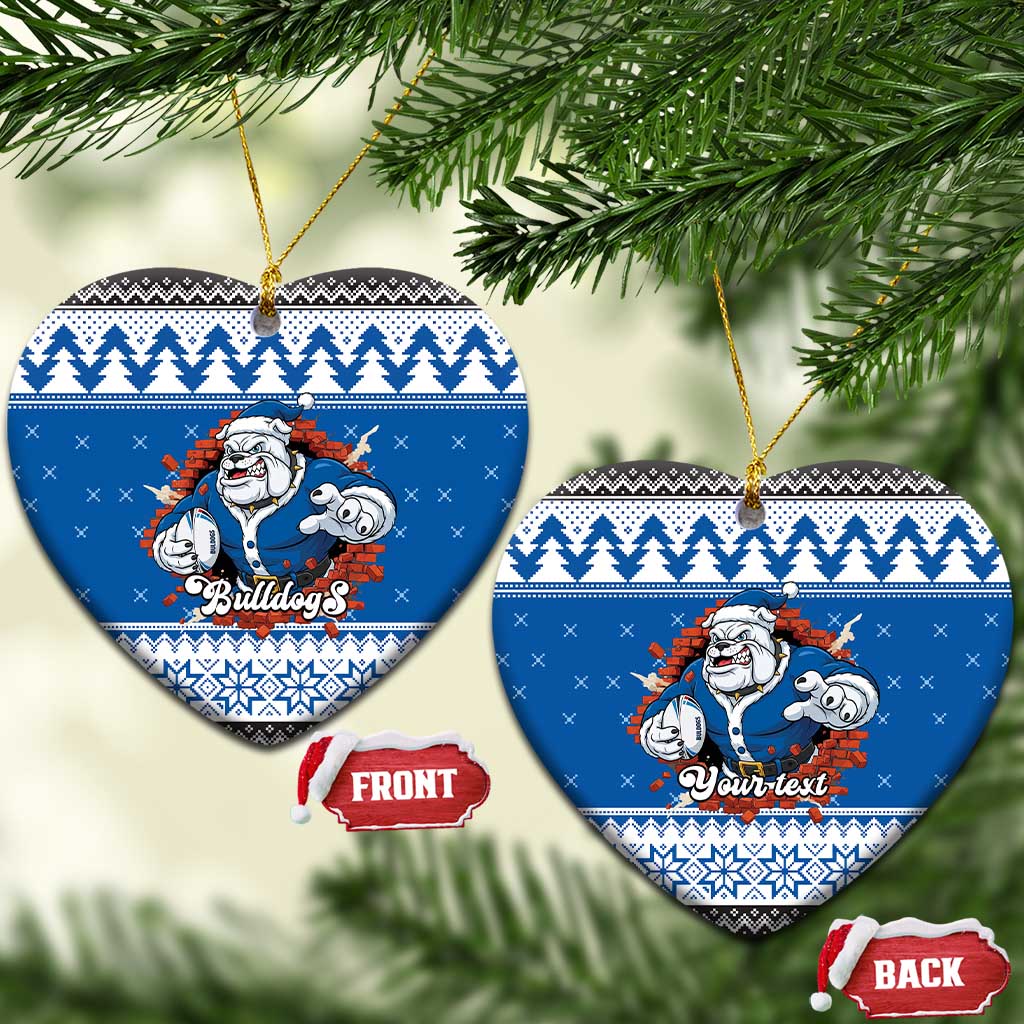 Angry Santa Bulldog Personalized Ceramic Ornament Christmas Rugby League Spirit - Aussie Hoodie