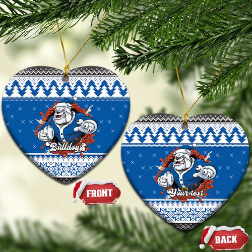Angry Santa Bulldog Personalized Ceramic Ornament Christmas Rugby League Spirit - Aussie Hoodie