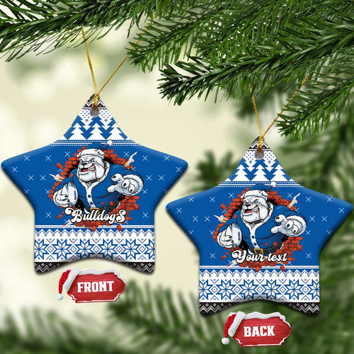 Angry Santa Bulldog Personalized Ceramic Ornament Christmas Rugby League Spirit - Aussie Hoodie