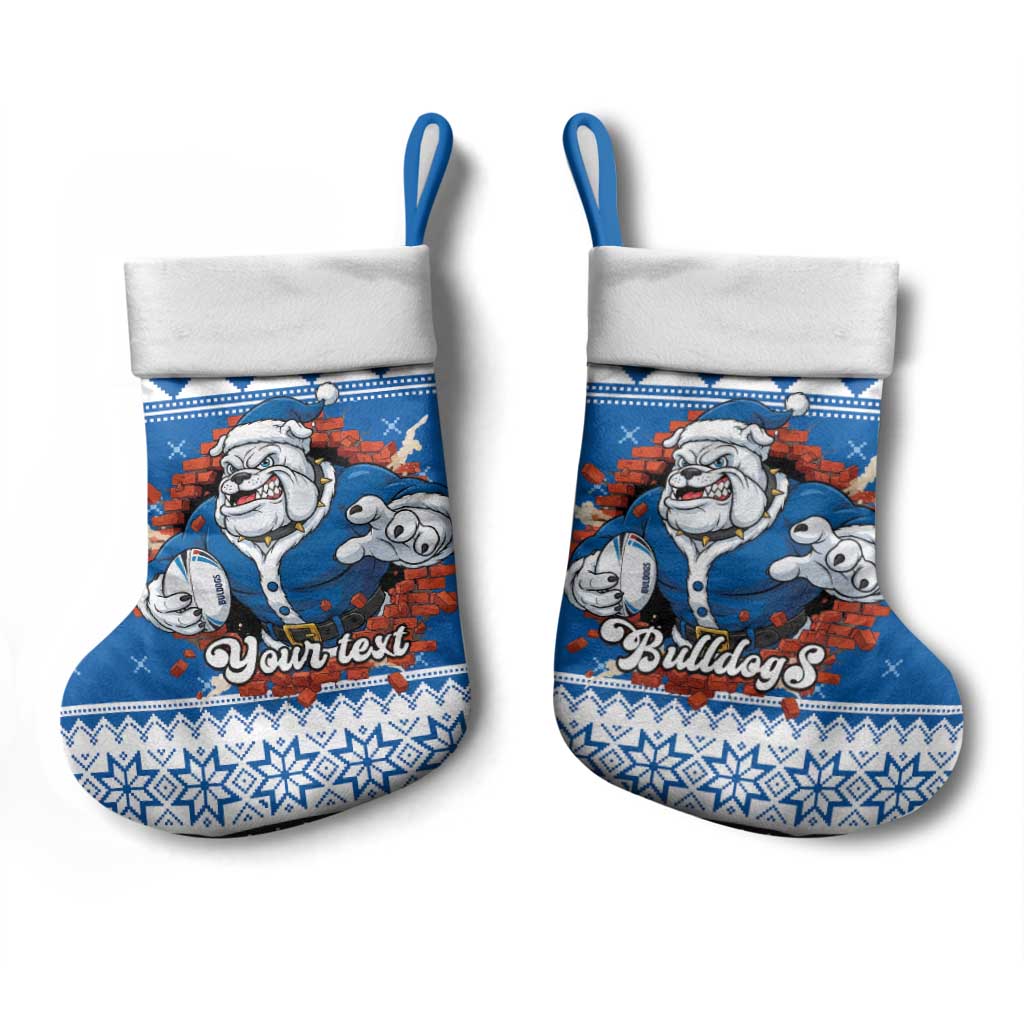 Angry Santa Bulldog Personalized Christmas Stocking Christmas Rugby League Spirit - Aussie Hoodie