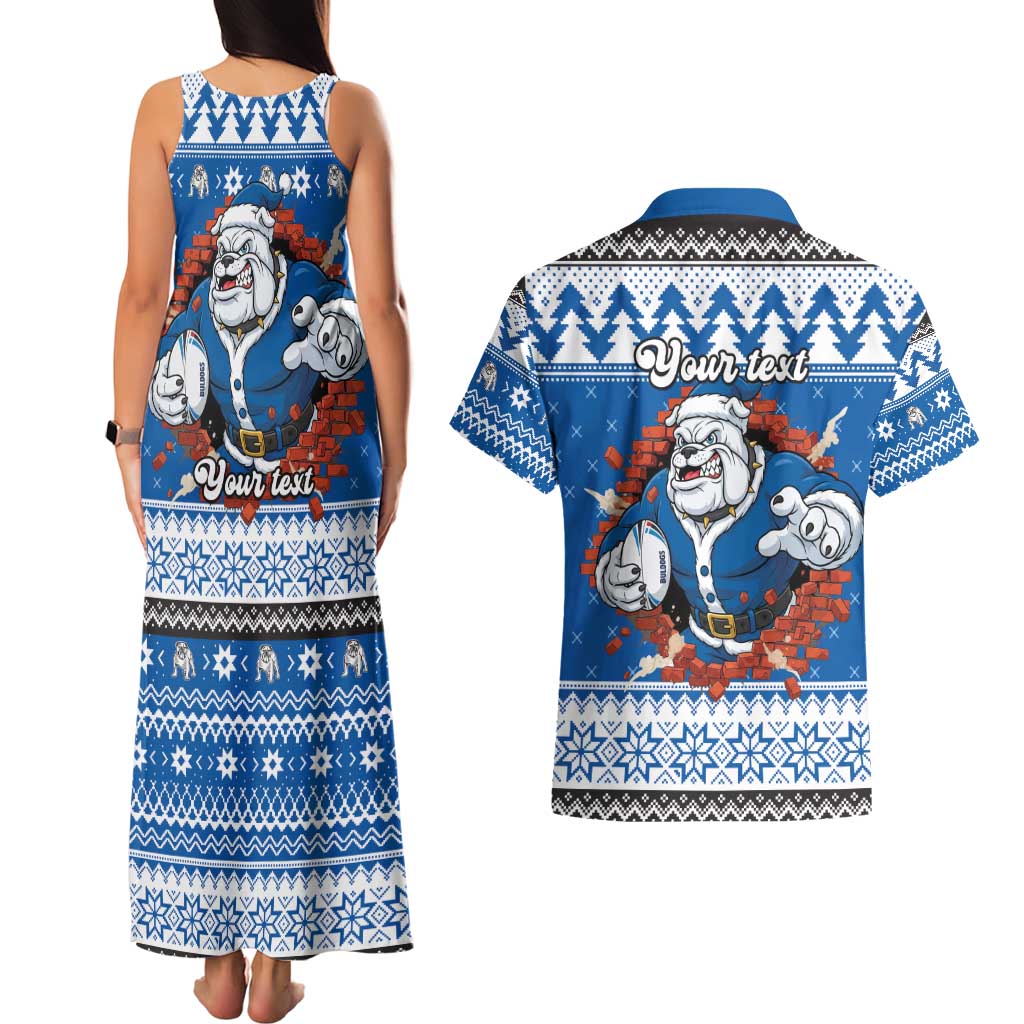 Angry Santa Bulldog Personalized Couples Matching Tank Maxi Dress and Hawaiian Shirt Christmas Rugby League Spirit - Aussie Hoodie