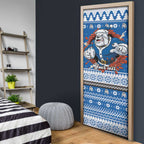 Angry Santa Bulldog Personalized Door Cover Christmas Rugby League Spirit - Aussie Hoodie