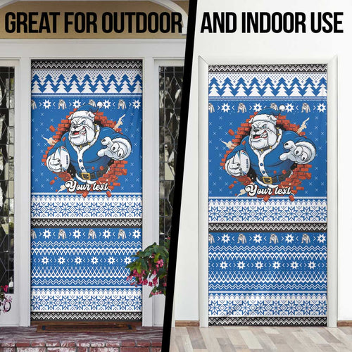 Angry Santa Bulldog Personalized Door Cover Christmas Rugby League Spirit - Aussie Hoodie