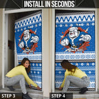 Angry Santa Bulldog Personalized Door Cover Christmas Rugby League Spirit - Aussie Hoodie