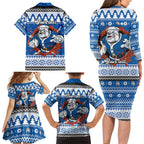 Angry Santa Bulldog Personalized Family Matching Long Sleeve Bodycon Dress and Hawaiian Shirt Christmas Rugby League Spirit - Aussie Hoodie