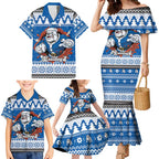 Angry Santa Bulldog Personalized Family Matching Mermaid Dress and Hawaiian Shirt Christmas Rugby League Spirit - Aussie Hoodie